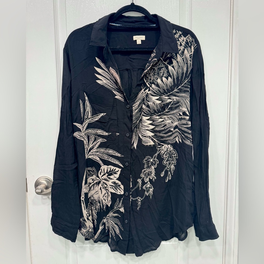 Anthropologie The Romy Relaxed Button-Down Shirt by Pilcro